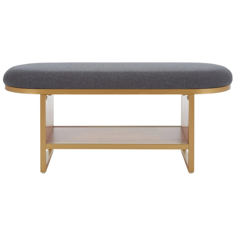 SAFAVIEH Mignon Open Shelf Bench withCushion - 42 W x 15 D x 18 H - 42Wx15Dx18H