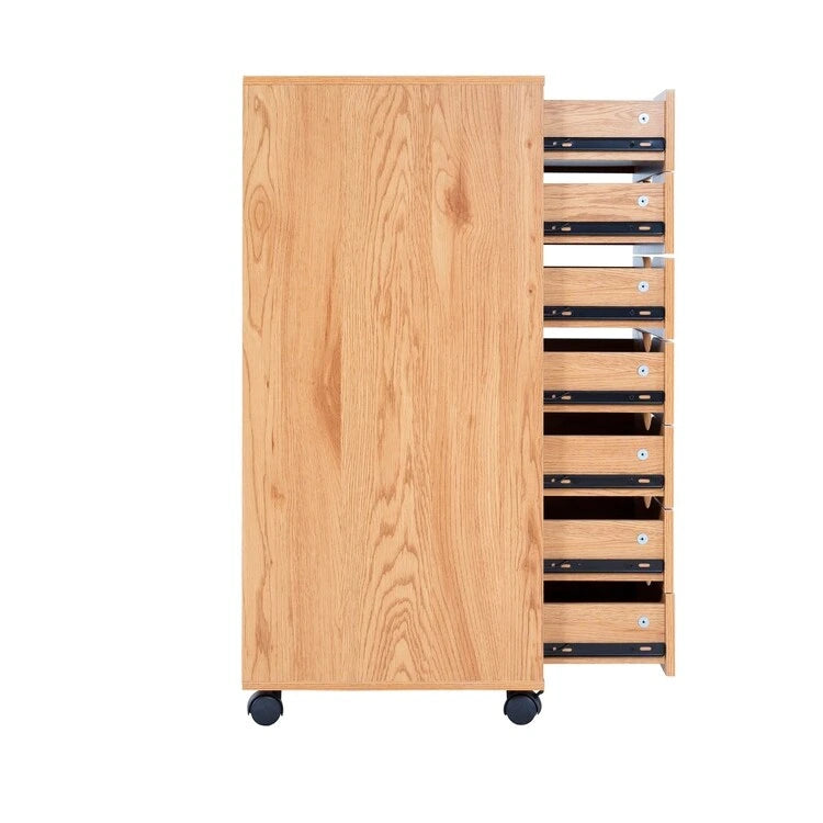 7- Drawer Office File Wooden Cabinet, for Home Office, Mobile File Cabinet, Mobile Storage Cabinet, Filing Storage Drawer