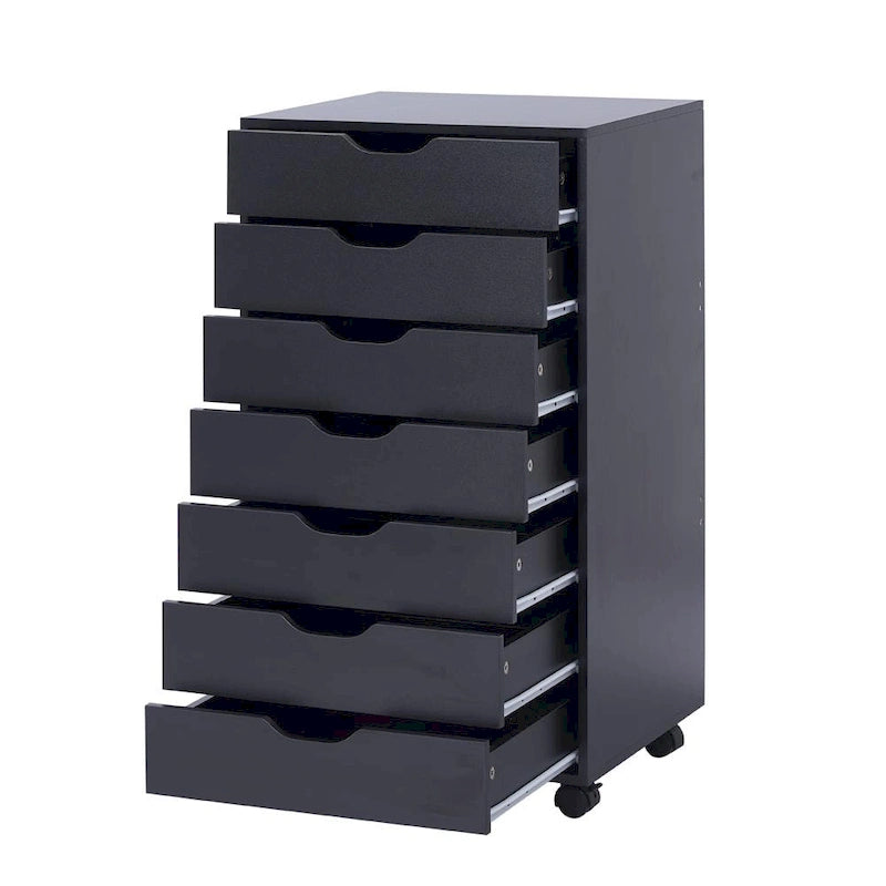 7- Drawer Office File Wooden Cabinet, for Home Office, Mobile File Cabinet, Mobile Storage Cabinet, Filing Storage Drawer