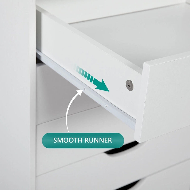 7- Drawer Office File Wooden Cabinet, for Home Office, Mobile File Cabinet, Mobile Storage Cabinet, Filing Storage Drawer