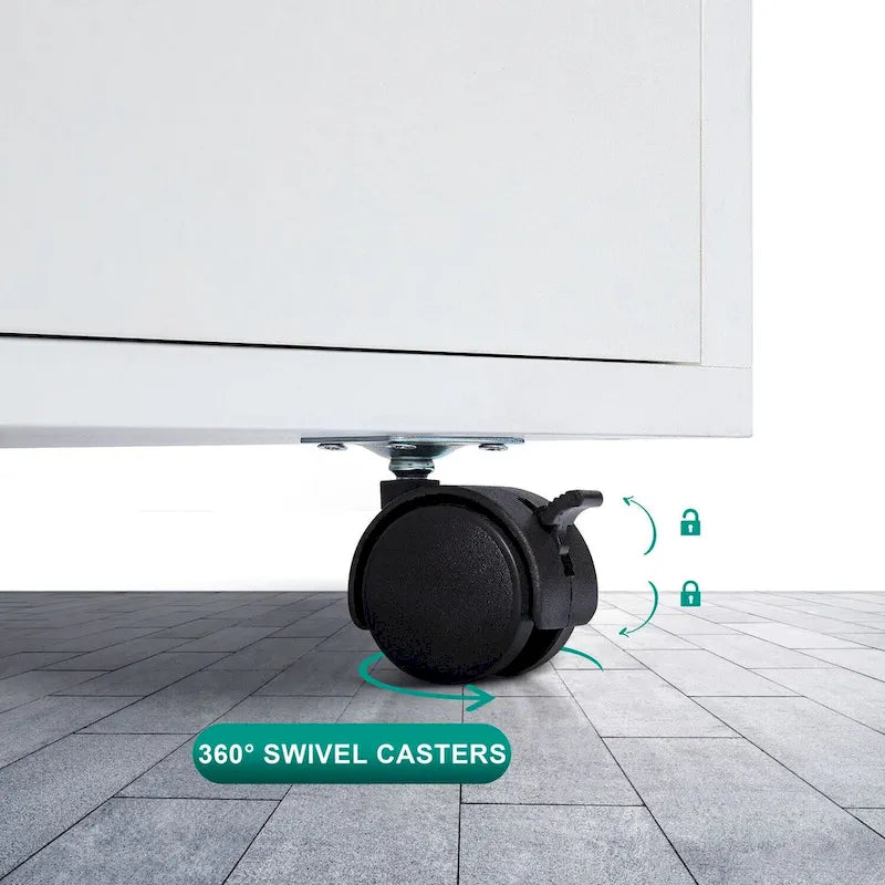 7- Drawer Office File Wooden Cabinet, for Home Office, Mobile File Cabinet, Mobile Storage Cabinet, Filing Storage Drawer