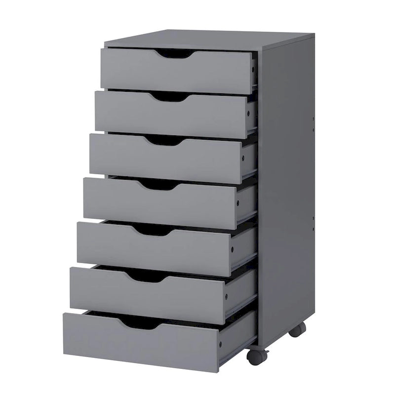 7- Drawer Office File Wooden Cabinet, for Home Office, Mobile File Cabinet, Mobile Storage Cabinet, Filing Storage Drawer