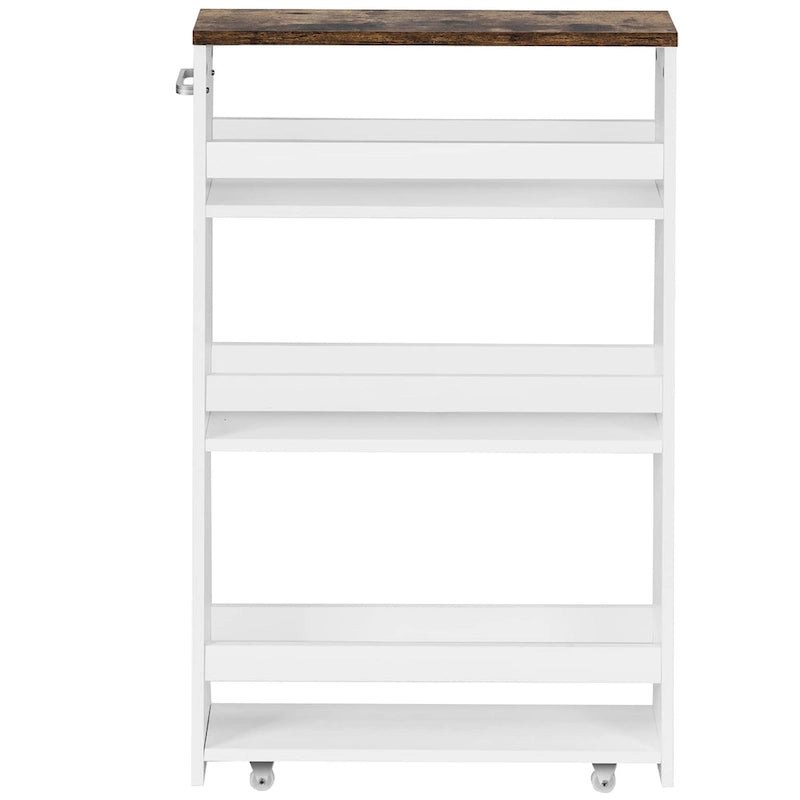 4 Tier Rolling Storage Trolley w/ Convenient Handle & Large Space