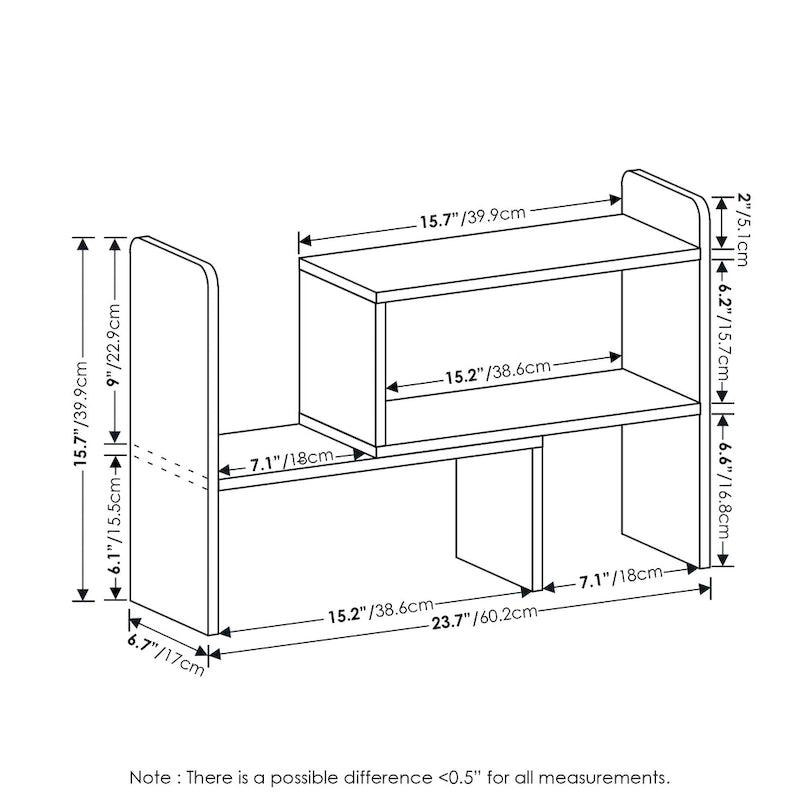 Furinno Classic Desk Top Organizer Bookshelf
