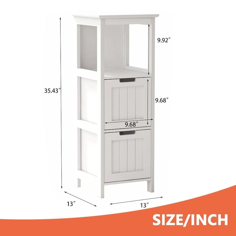 2-Drawer Bathroom Floor Cabinet, Storage Organizer Rack Stand
