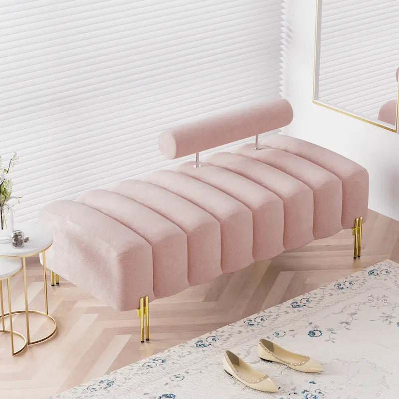 Ouyessir 52.2 Modern Channel Tufted Window Bench with Adjustable Back