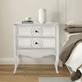 White 2-Drawer Storage Cabinet with Shelf
