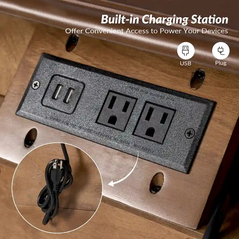 White 2-Drawer Storage Cabinet with Shelf