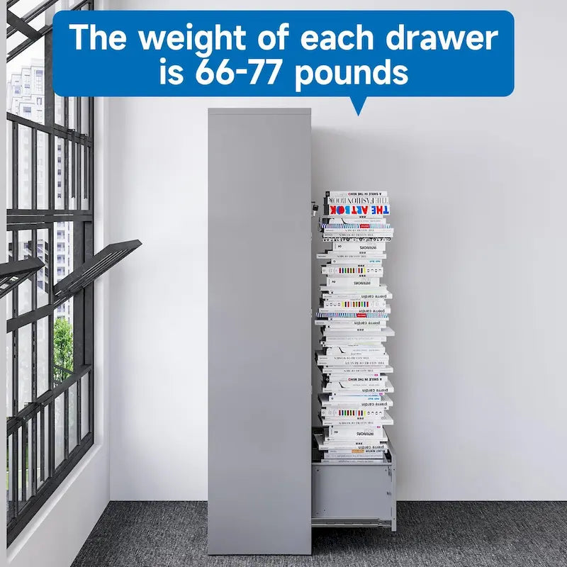 4-Drawer Lateral File Cabinet with Lock