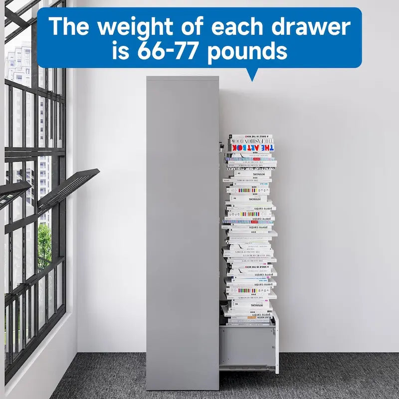4-Drawer Lateral File Cabinet with Lock