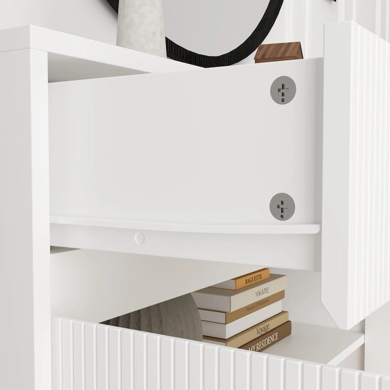 63W Bookcase Display Sideboard Lacquer Versatile Home Organizer - 63