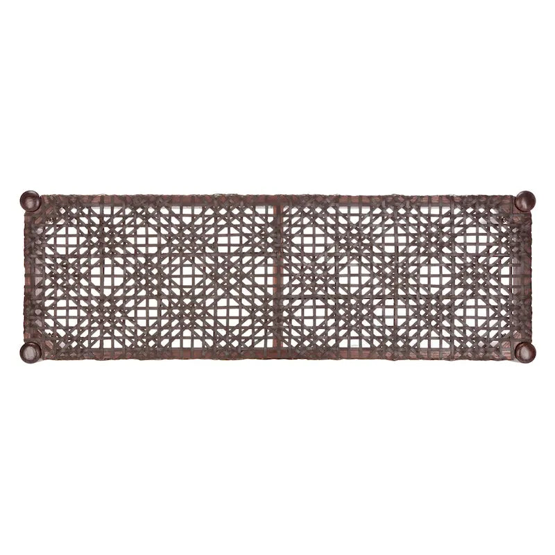 SAFAVIEH Mahalia Bandelier Wood & Leather Bench - 47 W x 16 D x 19 H - 47Wx16Dx19H