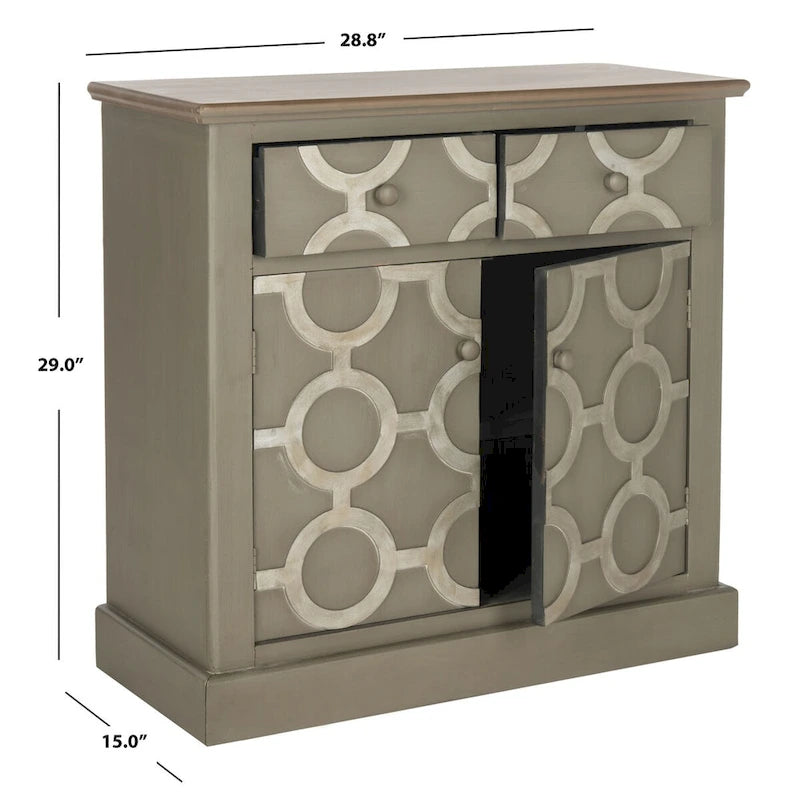 SAFAVIEH Leitha Grey Storage Chest - 29Wx15Dx29H