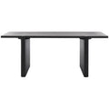 Rectangular Coffee Table with Fluted Sawhorse Frame