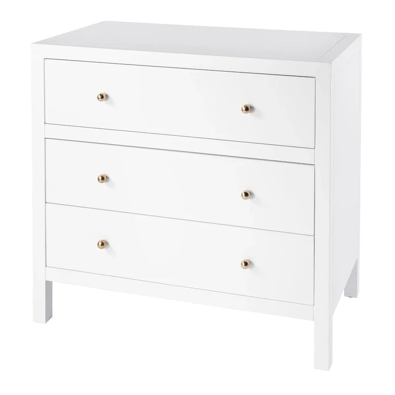 Antique Taupe 3-Drawer Wood Dresser