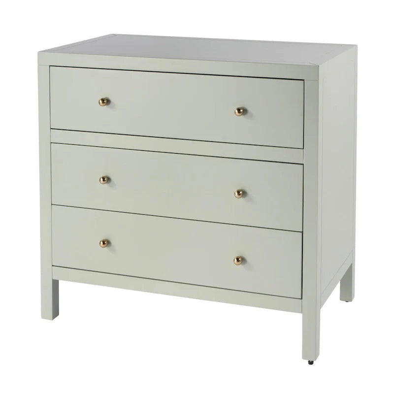 Antique Taupe 3-Drawer Wood Dresser