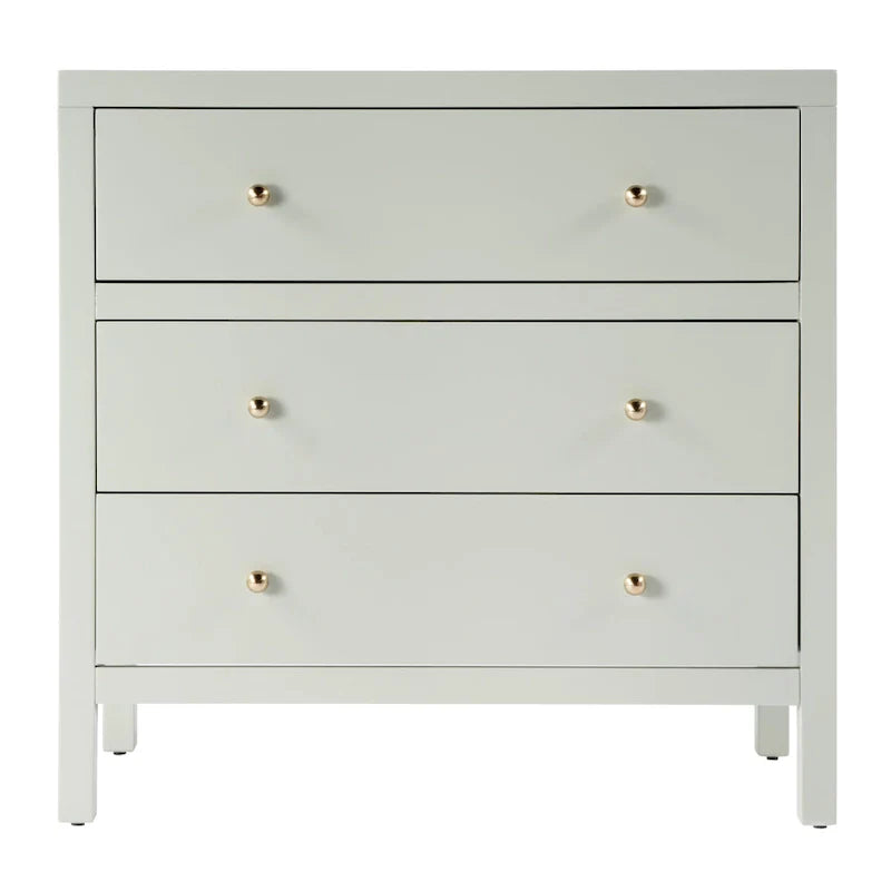 Antique Taupe 3-Drawer Wood Dresser