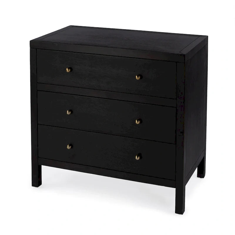Antique Taupe 3-Drawer Wood Dresser