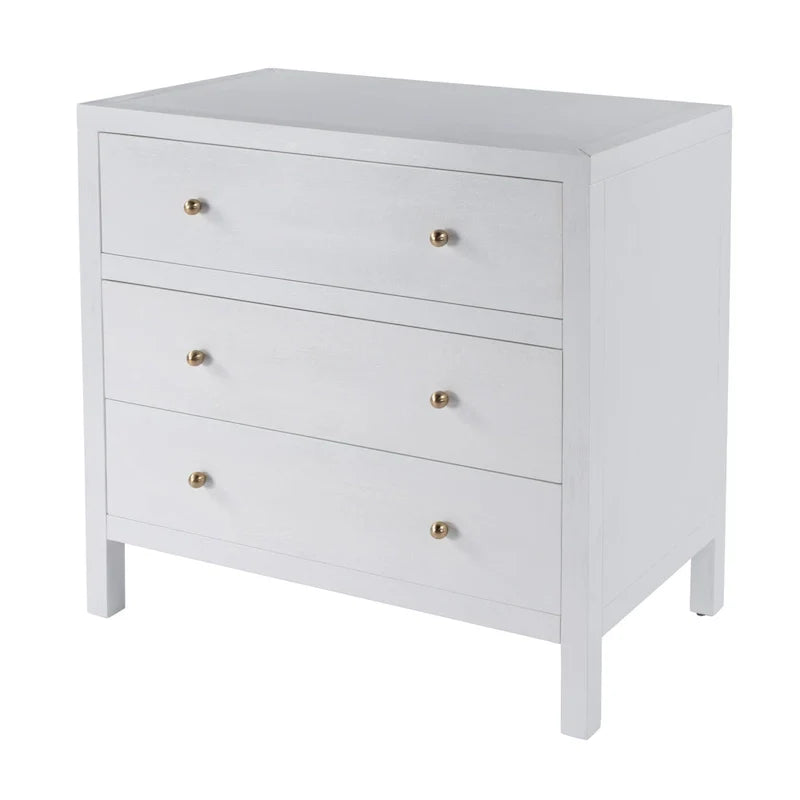 Antique Taupe 3-Drawer Wood Dresser