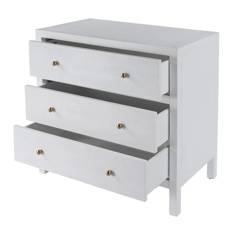 Antique Taupe 3-Drawer Wood Dresser