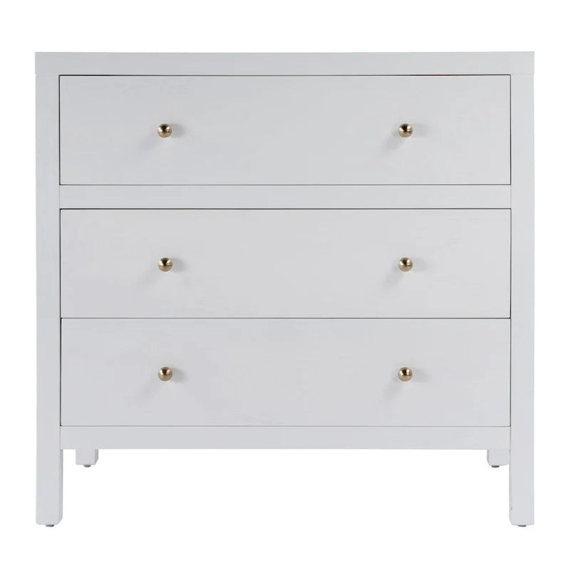 Antique Taupe 3-Drawer Wood Dresser