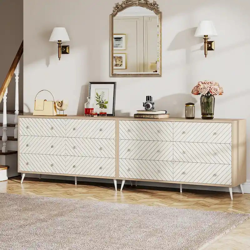 6-Drawer Storage Dresser with Metal Legs