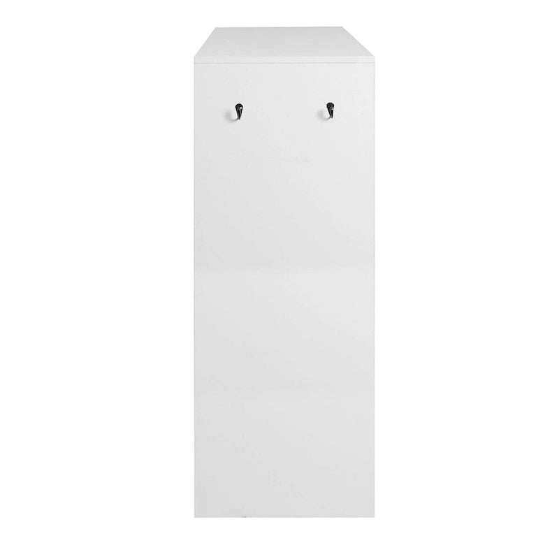Freestanding Shoe Rack Organizer with 2 Shutter Doors and Adjustable Storage Shelf
