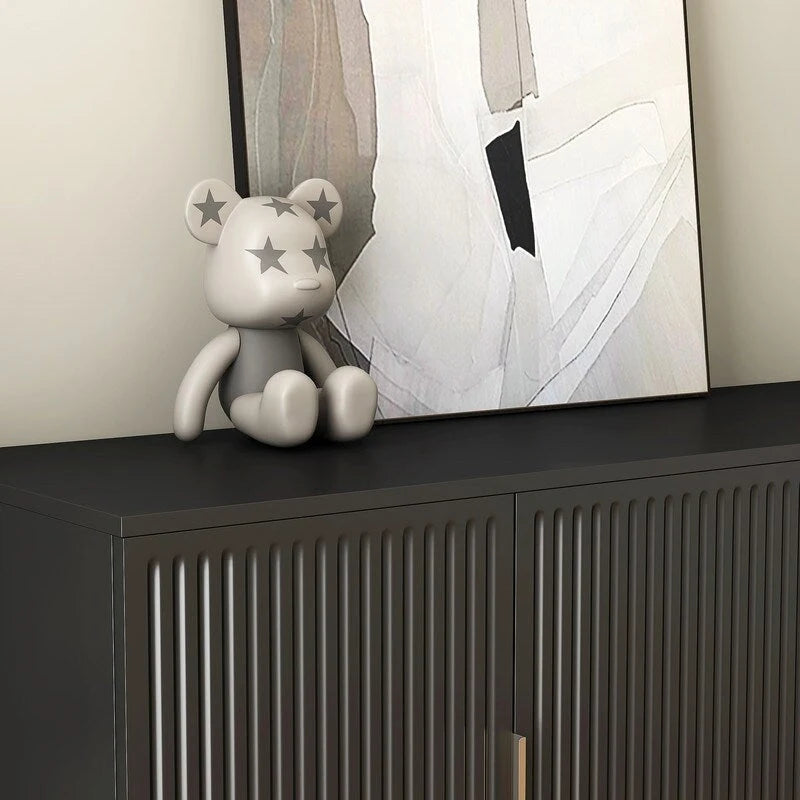 56.69W Modern Cabinet with Storage and Adjustable Shelves - N/A