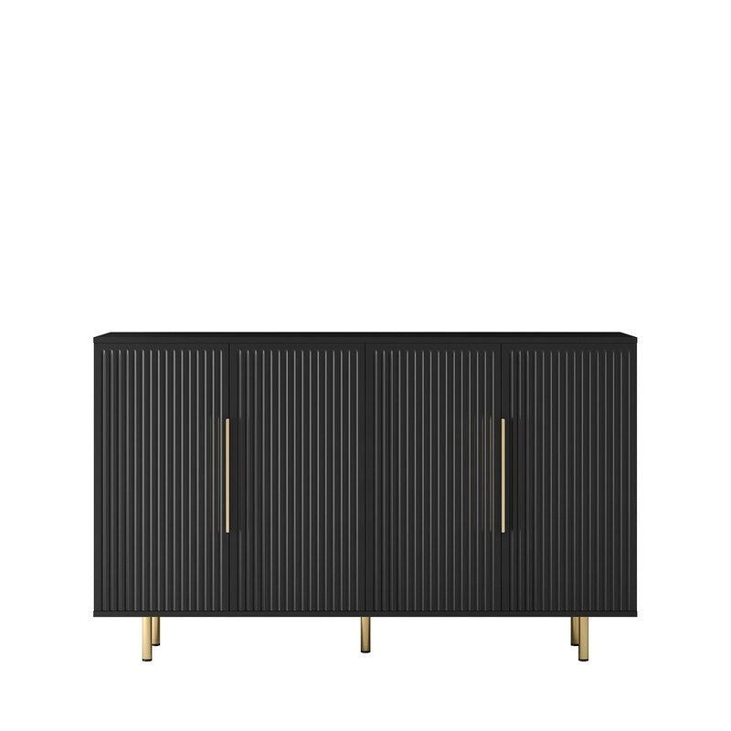 56.69W Modern Cabinet with Storage and Adjustable Shelves - N/A