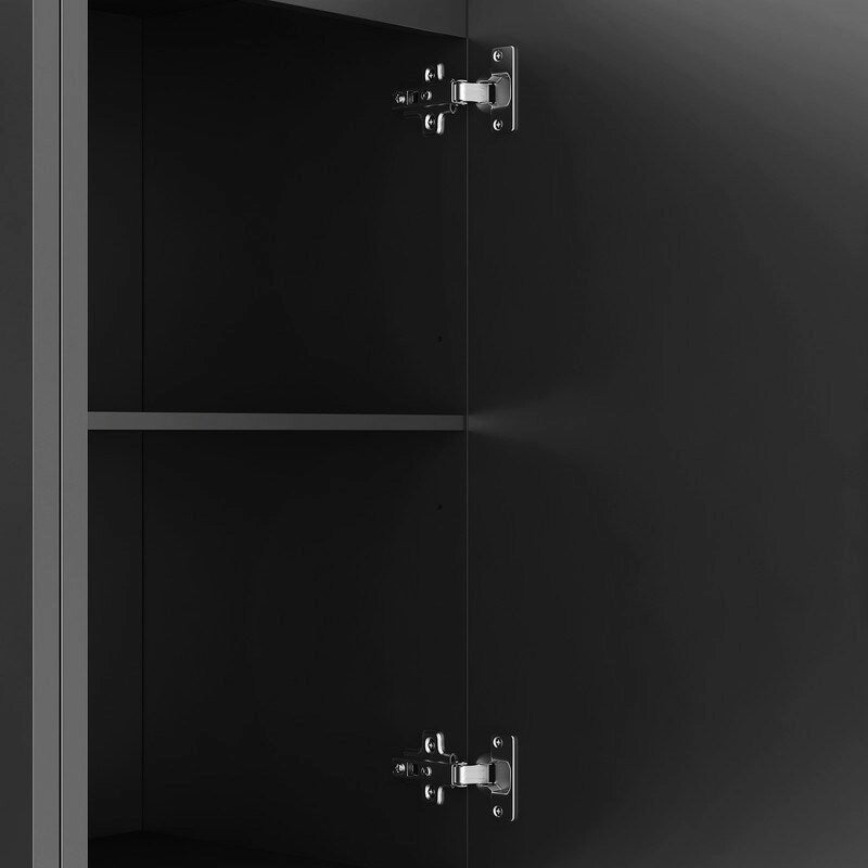 56.69W Modern Cabinet with Storage and Adjustable Shelves - N/A