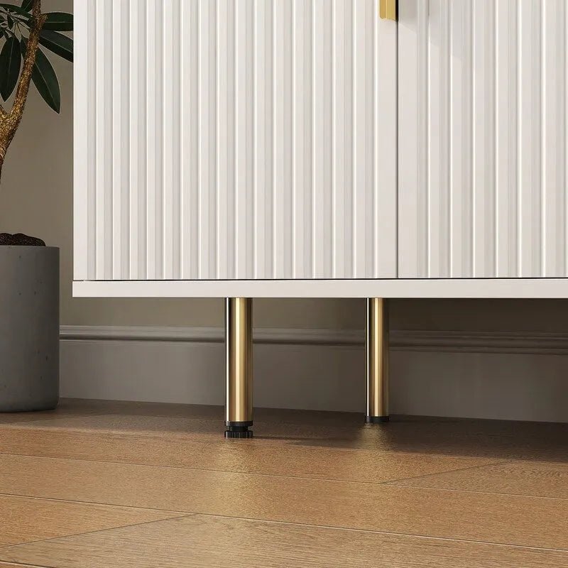56.69W Modern Cabinet with Storage and Adjustable Shelves - N/A