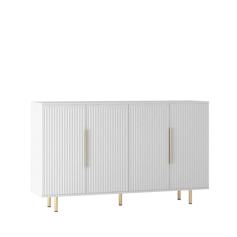 56.69W Modern Cabinet with Storage and Adjustable Shelves - N/A