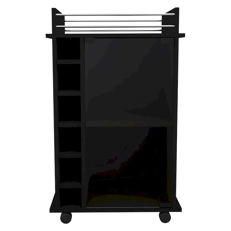 Savannah 6-Bottle 3-Shelf Bar Cart for Kitchen, Party and Living Room