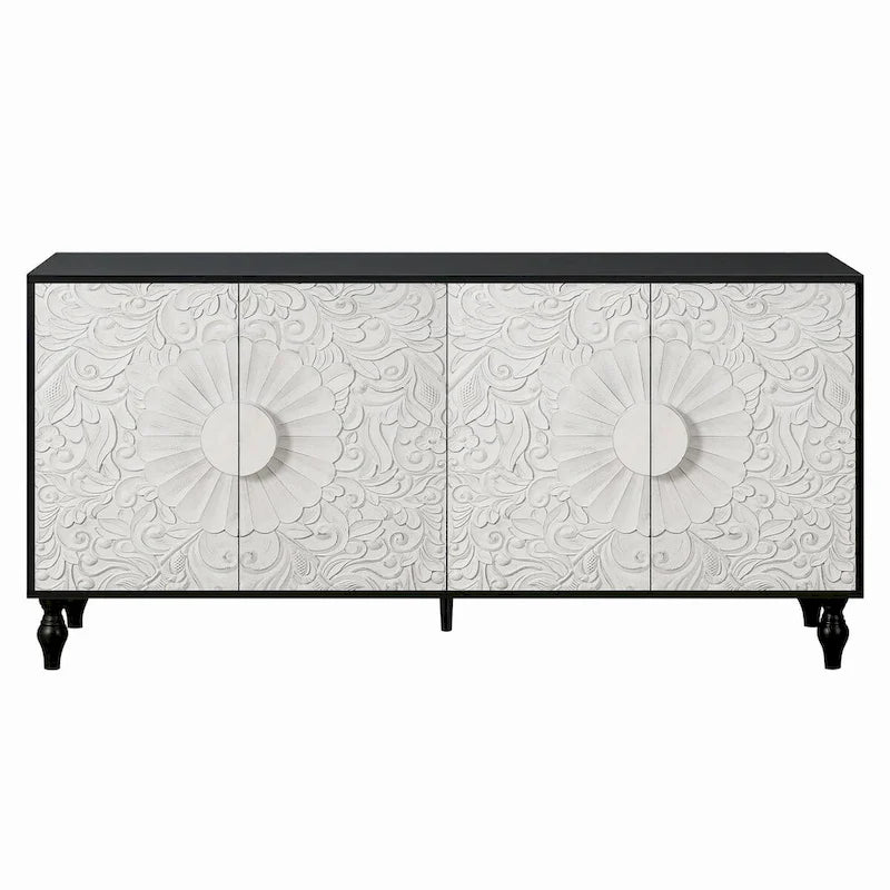 62.99W Modern Sideboard Storage Cabinet with 4-Door - N/A