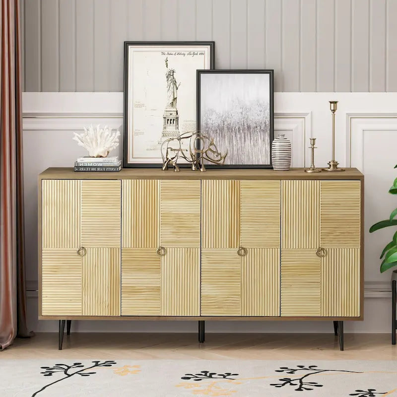 Elegant Vintage 4-Door Cabinet
