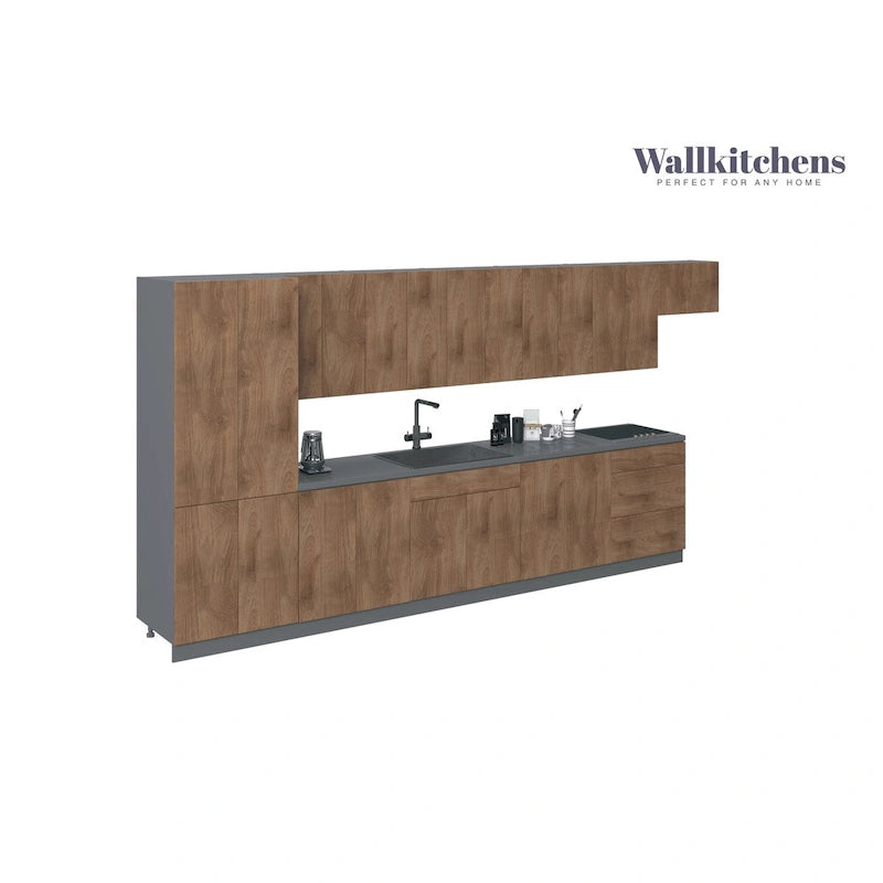 Kitchen Imperial Collection Natural Teak & Black Color Base Size 15Ft Wide - 174x24