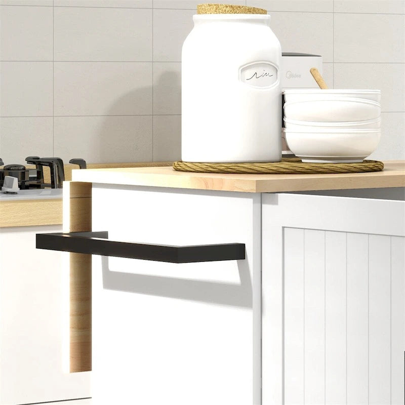 Kitchen Island with Drop Leaf,Rolling Kitchen Cart on Wheels w/Drawers