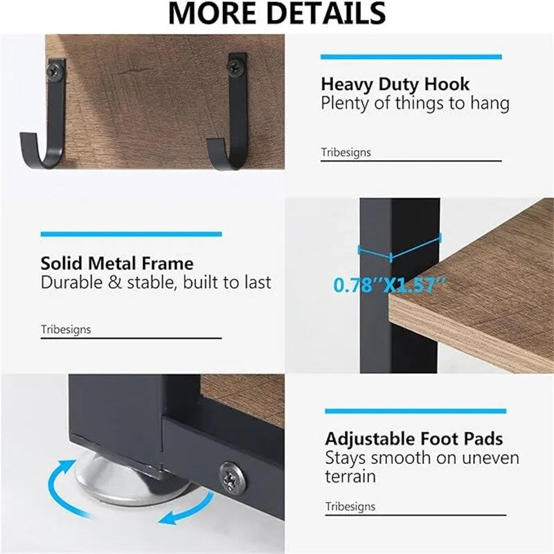 Shoe Bench 3 Storage Cubbies - 11.81 x 35.43 x 72