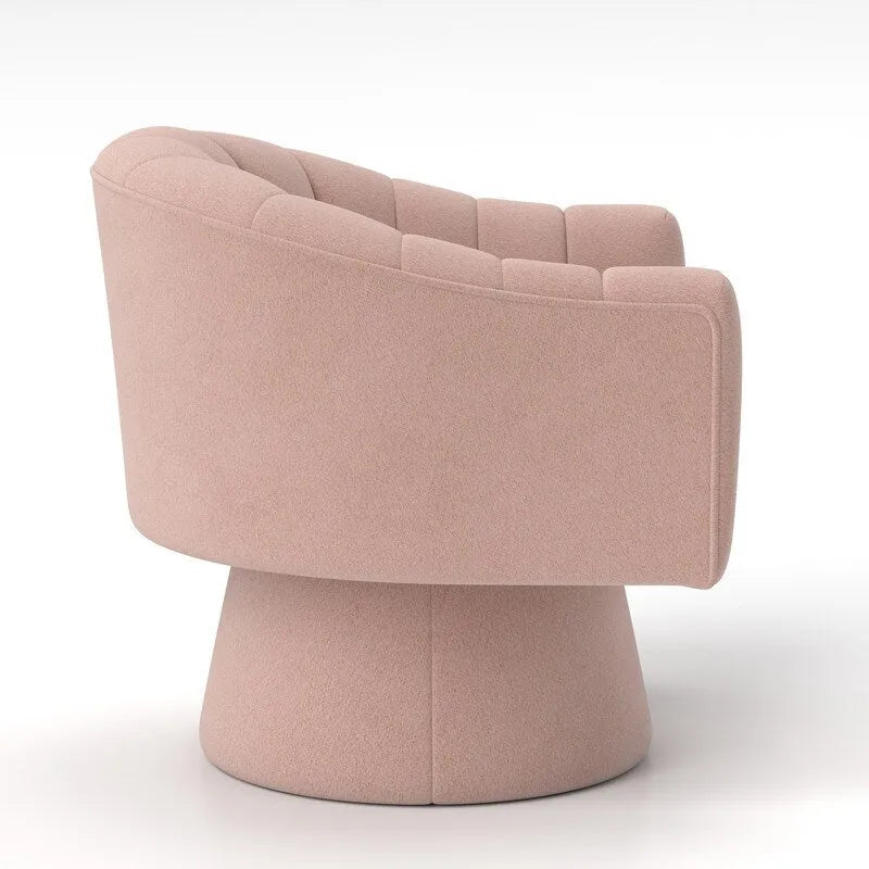 Velvet Upholstered Round Swivel Accent Chair - Set of 2