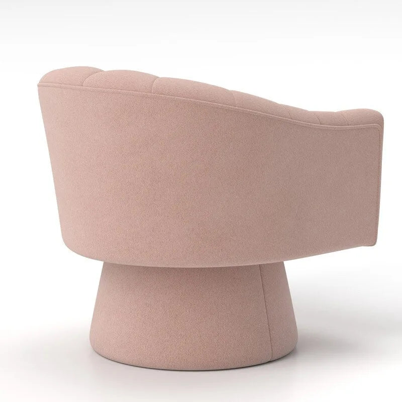 Velvet Upholstered Round Swivel Accent Chair - Set of 2