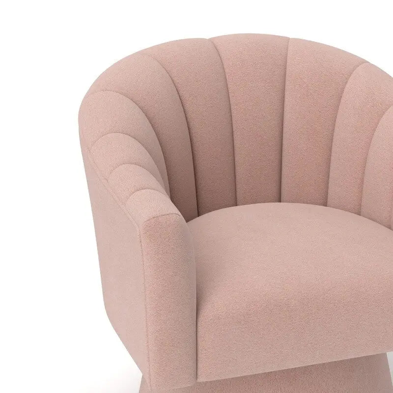 Velvet Upholstered Round Swivel Accent Chair - Set of 2