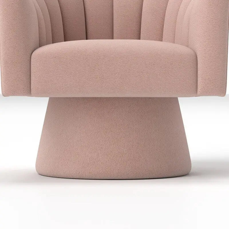 Velvet Upholstered Round Swivel Accent Chair - Set of 2