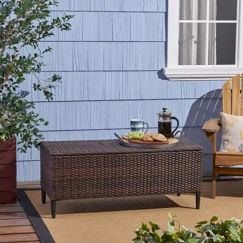 Rattan Storage Bench