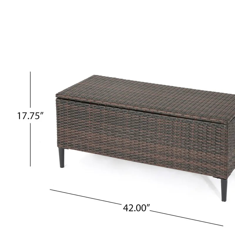 Rattan Storage Bench