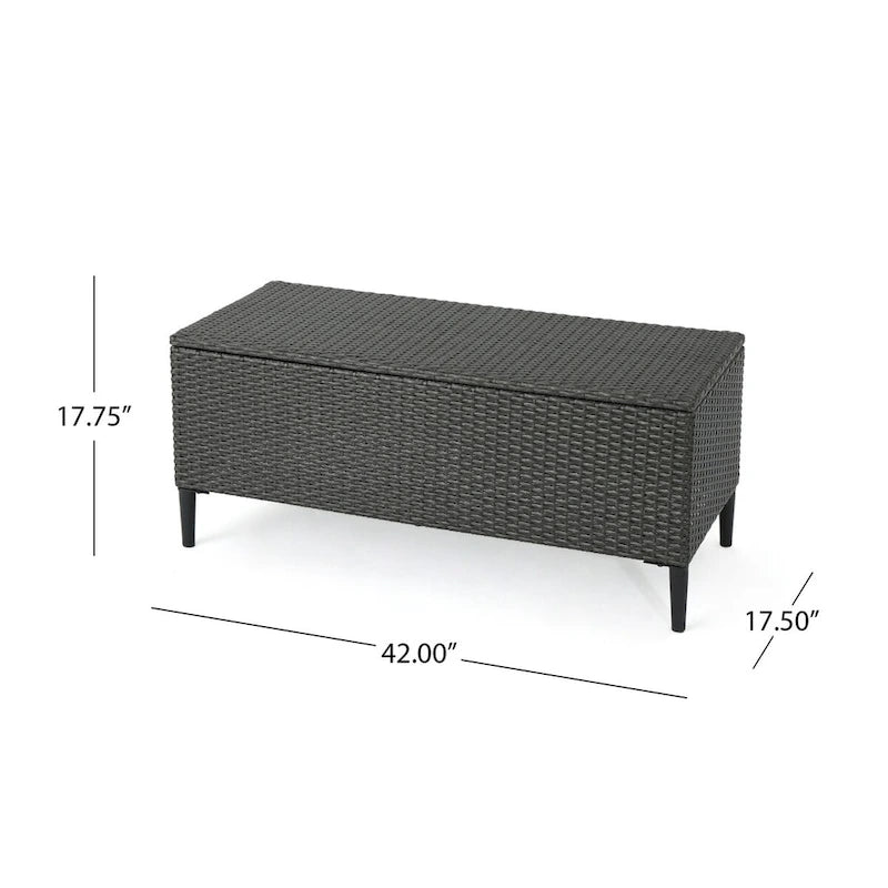 Rattan Storage Bench