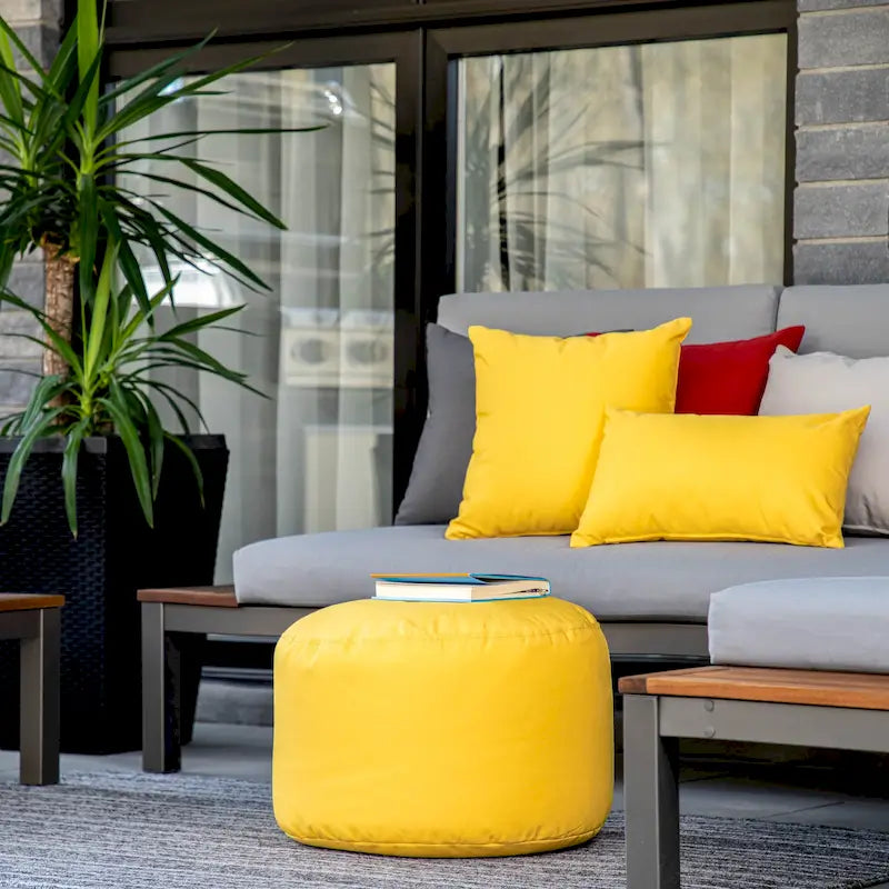 Waterproof Ottoman Pouf - Indoor/Outdoor - Multiple Colors Available