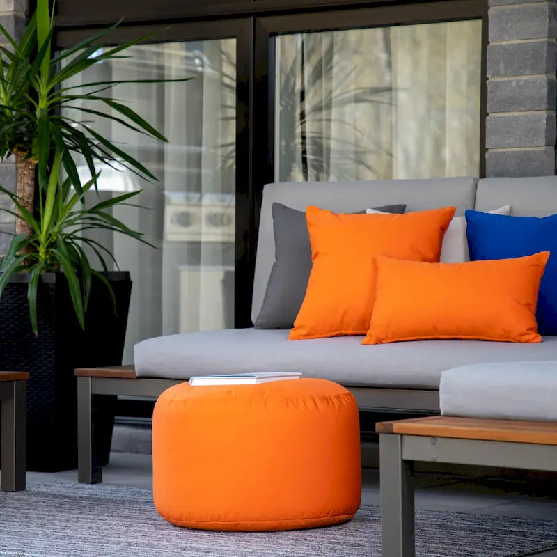 Waterproof Ottoman Pouf - Indoor/Outdoor - Multiple Colors Available