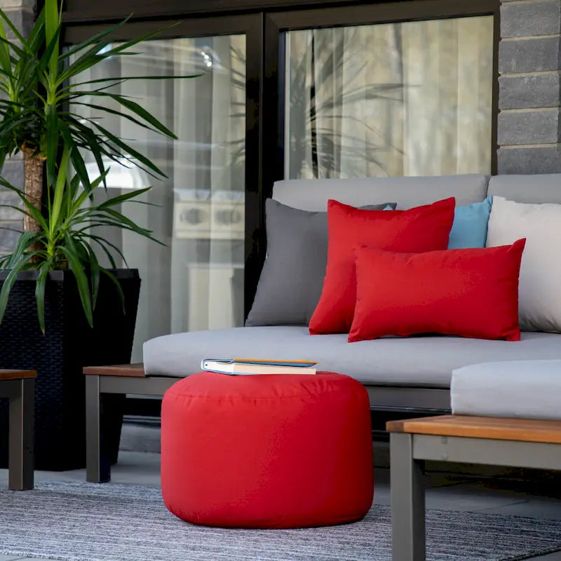 Waterproof Ottoman Pouf - Indoor/Outdoor - Multiple Colors Available