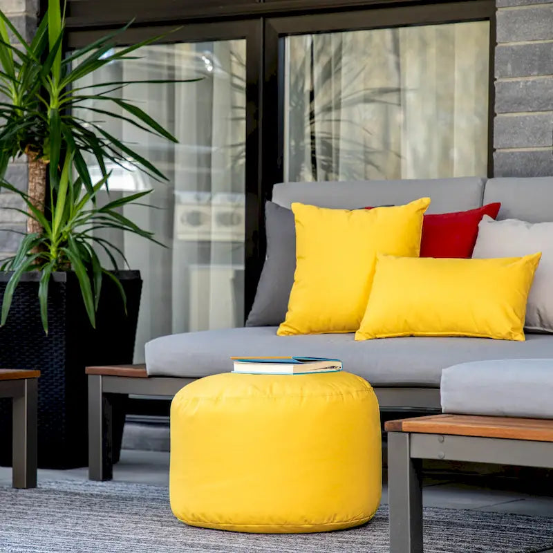 Waterproof Ottoman Pouf - Indoor/Outdoor - Multiple Colors Available