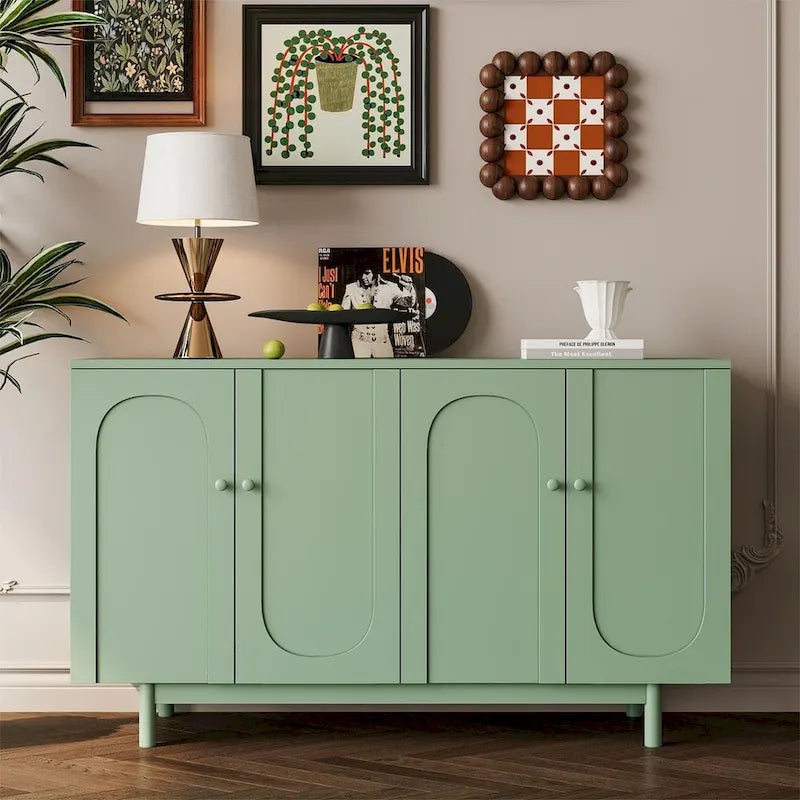 4-Door Intaglio Storage Cabinet Buffet/Sideboard